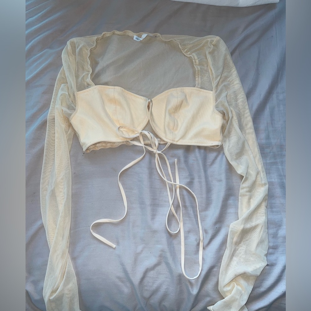 Long Sleeve Mesh Top / Size: Medium/ Brand: OOTDFash
